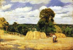 Camille Pissarro The Harvest at Montfoucault oil painting image